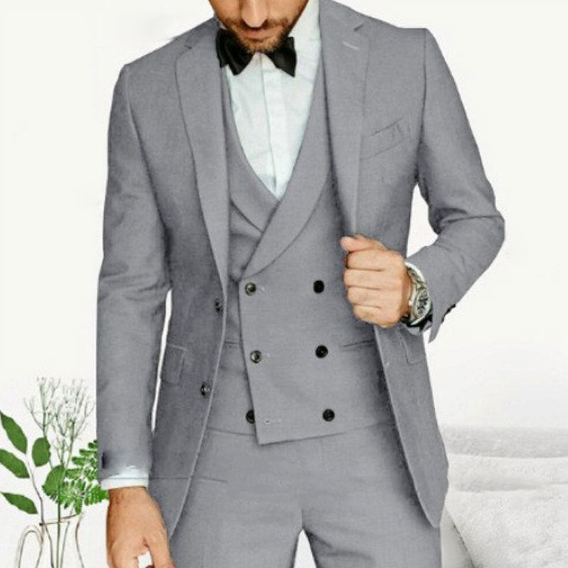 Herre 3-Delt Sæt Blazer Vest Bukser Polyester Klassisk 5