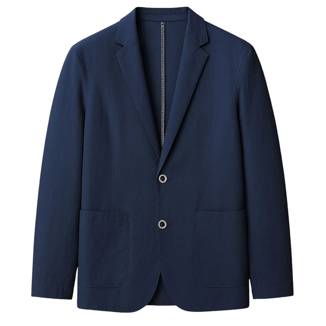 Herre Blazer Jakke i Linned Klassisk Stil - Moderne Skræddersyet Pasform til Formelle og Afslappede Anledninger 1
