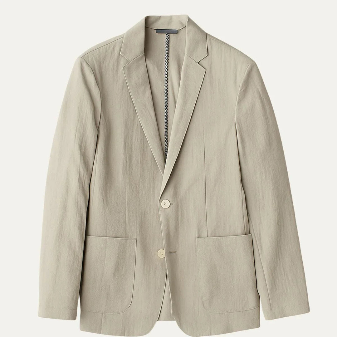 Herre Blazer Jakke i Linned Klassisk Stil - Moderne Skræddersyet Pasform til Formelle og Afslappede Anledninger 3
