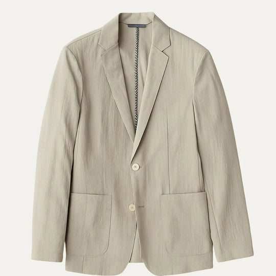 Herre Blazer Jakke i Linned Klassisk Stil - Moderne Skræddersyet Pasform til Formelle og Afslappede Anledninger 3