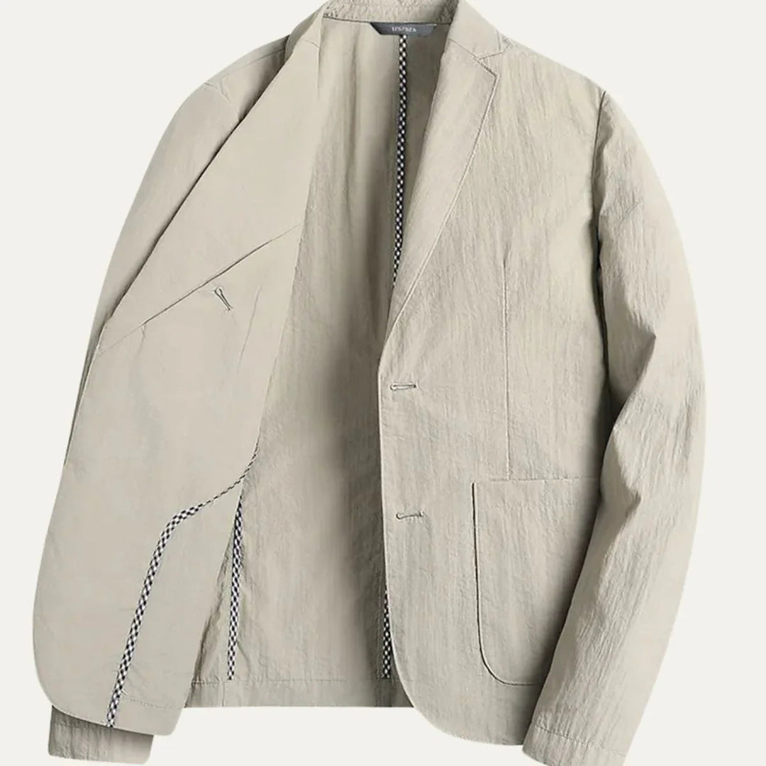 Herre Blazer Jakke i Linned Klassisk Stil - Moderne Skræddersyet Pasform til Formelle og Afslappede Anledninger 4