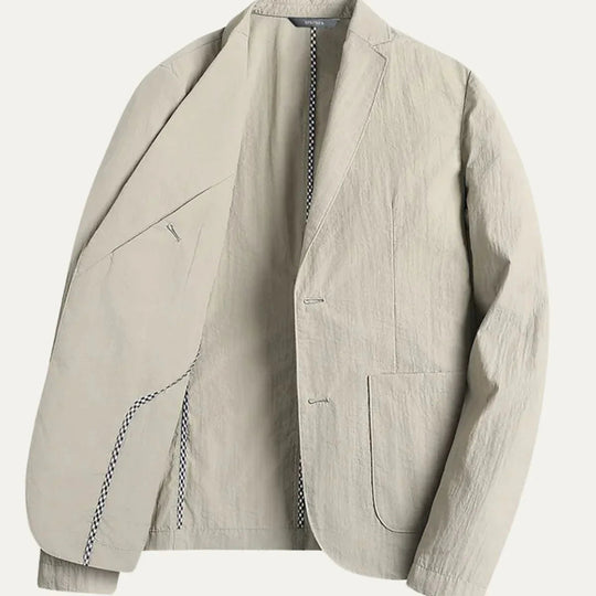 Herre Blazer Jakke i Linned Klassisk Stil - Moderne Skræddersyet Pasform til Formelle og Afslappede Anledninger 4