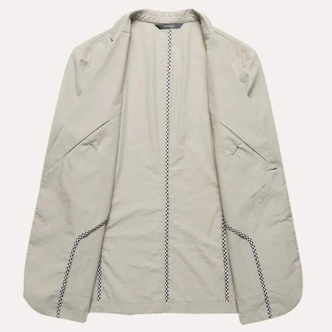 Herre Blazer Jakke i Linned Klassisk Stil - Moderne Skræddersyet Pasform til Formelle og Afslappede Anledninger 5