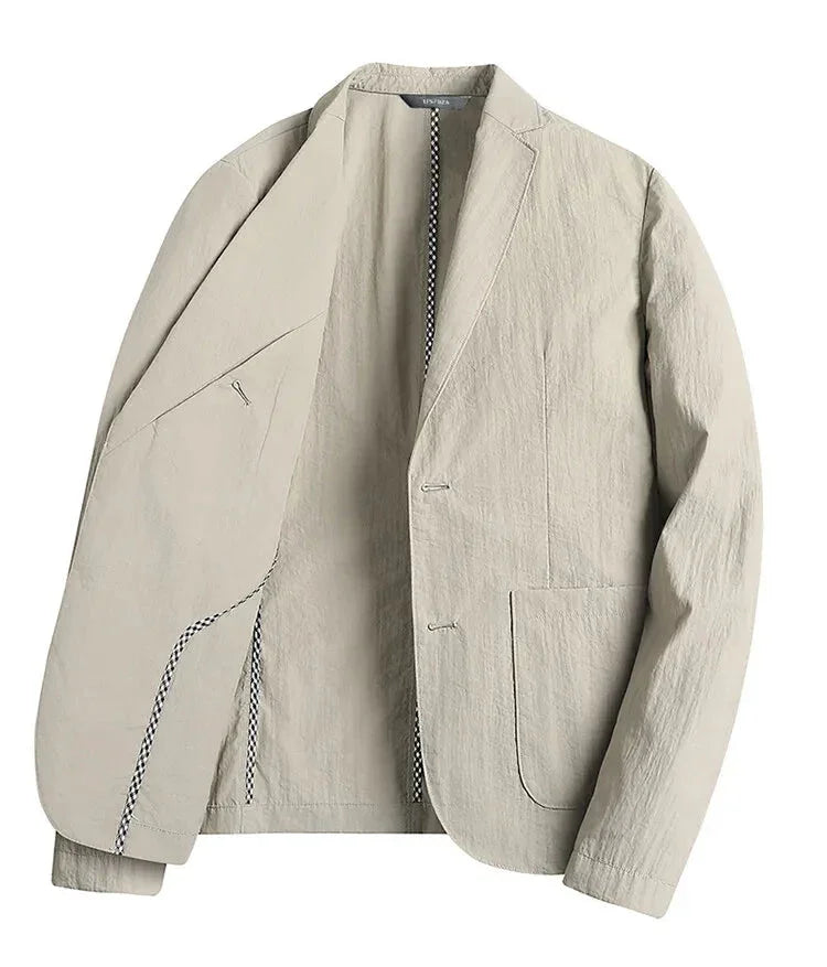 Herre Blazer Jakke i Linned Klassisk Stil - Moderne Skræddersyet Pasform til Formelle og Afslappede Anledninger 6