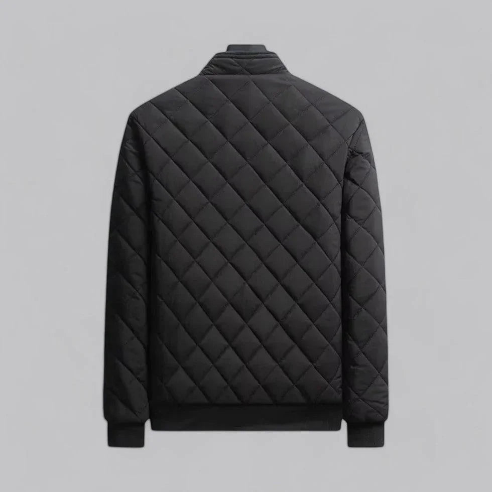 Herre Bomber Jakke Diamant-tekstureret Med Fleece-foring 2