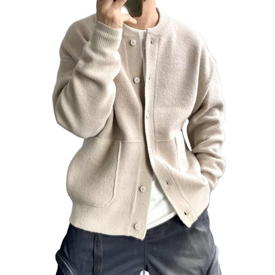 Herre Cardigan med Knaplukning 0