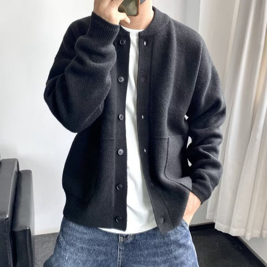 Herre Cardigan med Knaplukning 1