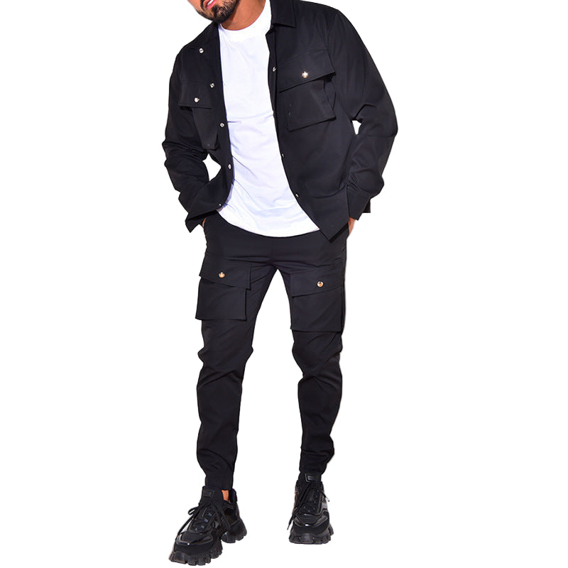 Herre Cargo Sæt Casual Stil 0
