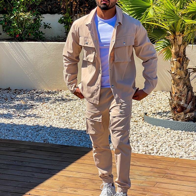 Herre Cargo Sæt Casual Stil 3