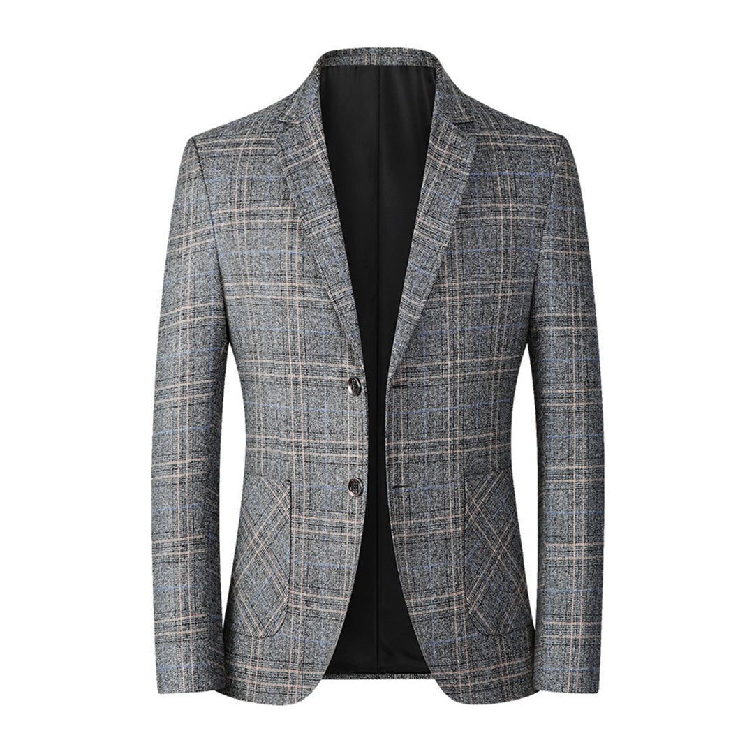Herre Casual Blazer med Broderet Mønster 0