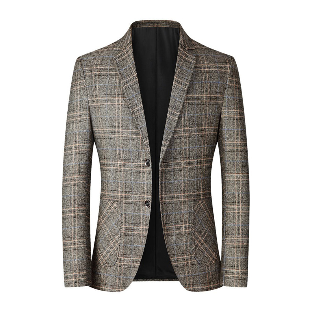 Herre Casual Blazer med Broderet Mønster 1