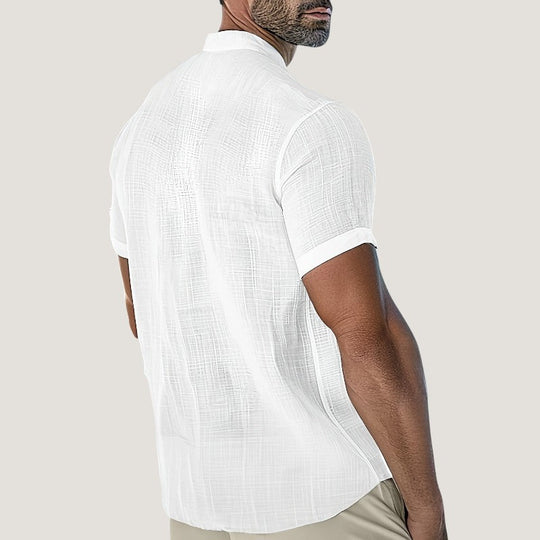 Herre Chemise Casual V-Hals Rayon 4