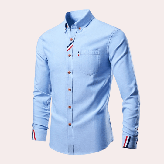 Herre Chemise Langærmet Med Elegant Design 1