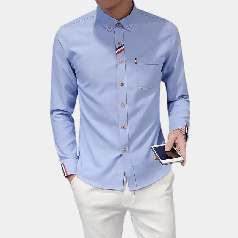 Herre Chemise Langærmet Med Elegant Design 5