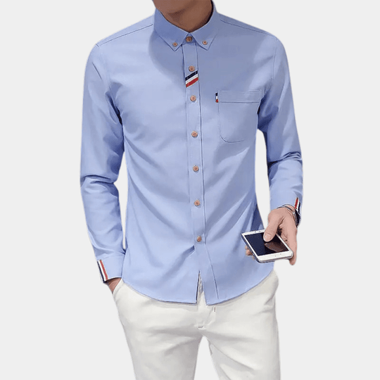Herre Chemise Langærmet Med Elegant Design 5