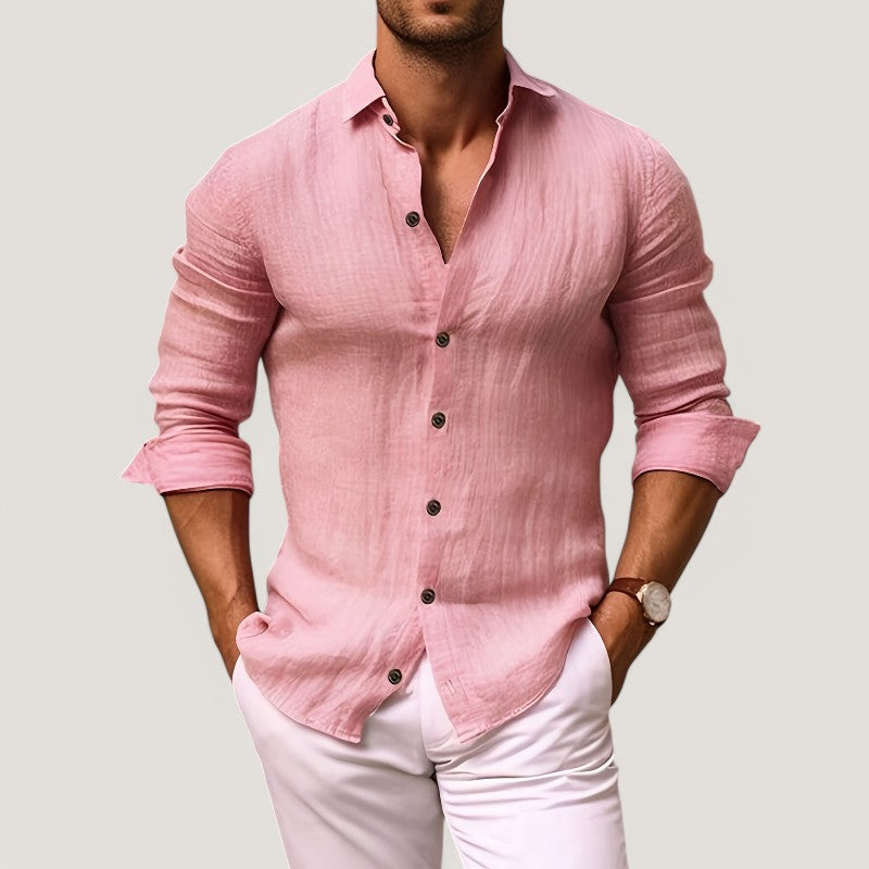 Herre Chemise Trachten Regular Fit Coton 4