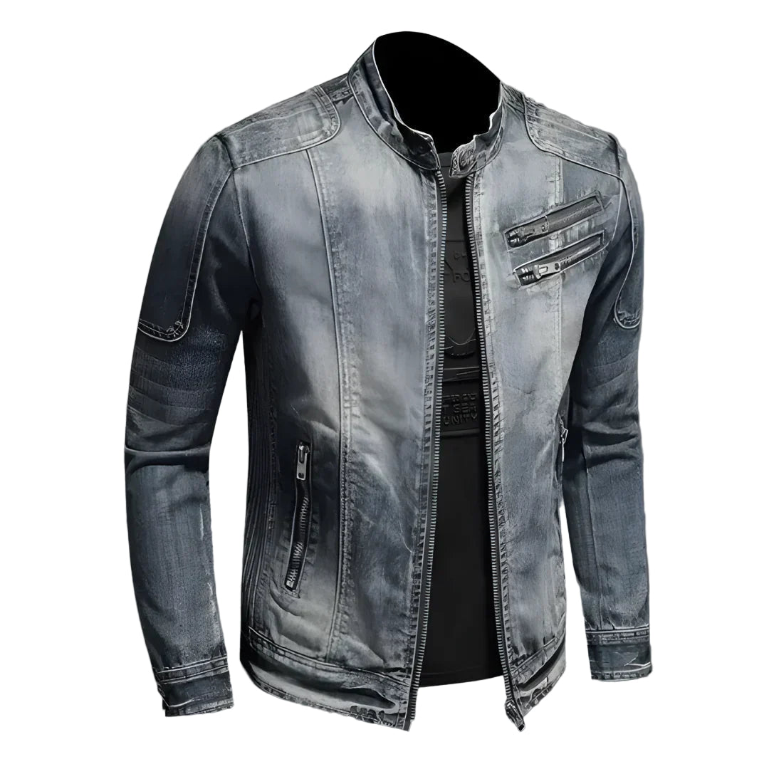 Herre Denim Jakke til Vinter med Moderne Design 0