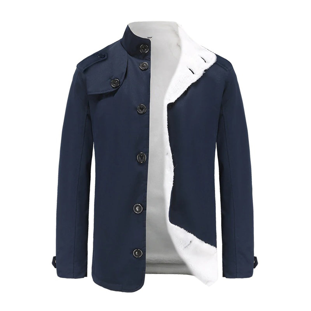 Herre Fleece-foret Casual Frakke 1