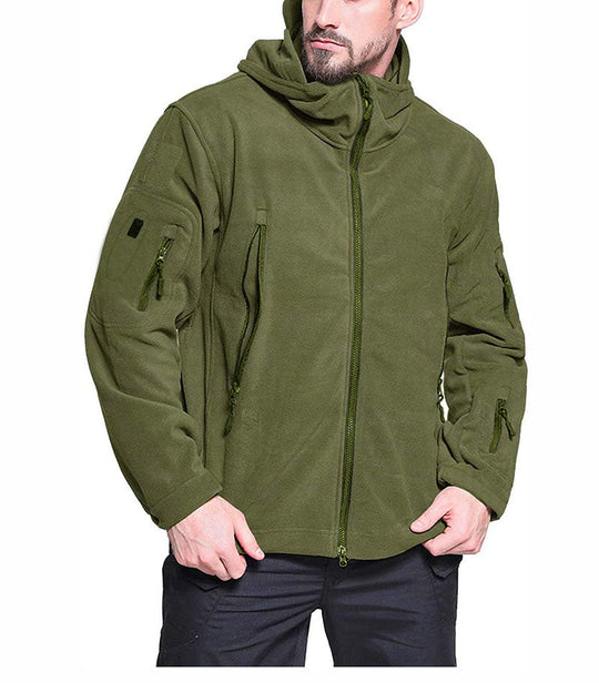 Herre Fleece Jakke Med Hætte - Afslappet Pasform 1
