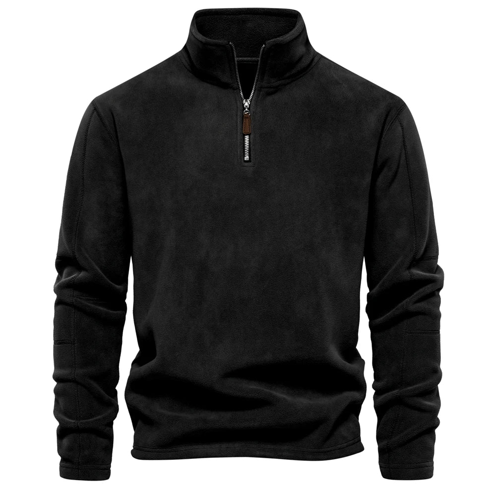 Herre Fleecejakke Pullover Design Lynlås Fleece 9