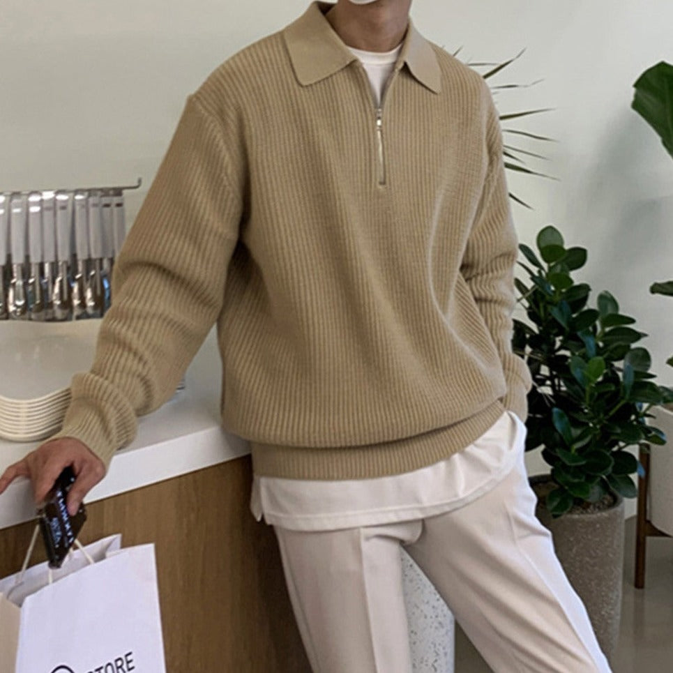 Herre Hoodie med Lynlås Klassisk Stil 4