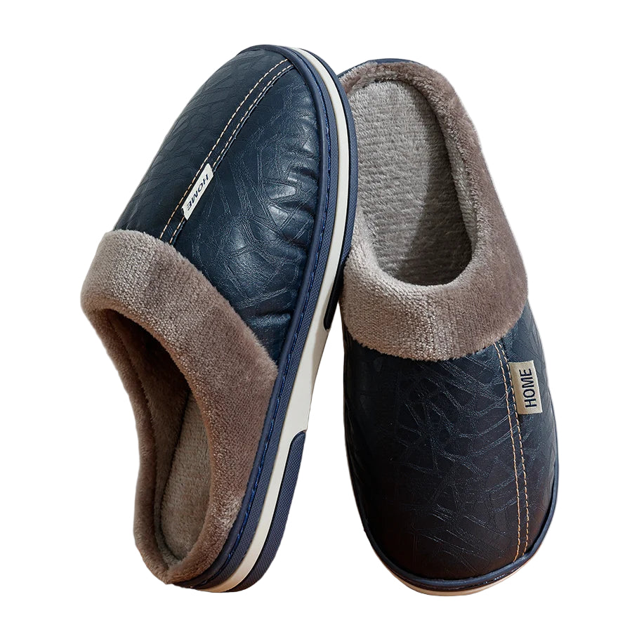 Herre Indendørs Sko Slip-On med Blødt Foder og Skridsikker Sål 0