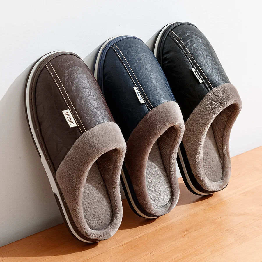 Herre Indendørs Sko Slip-On med Blødt Foder og Skridsikker Sål 1