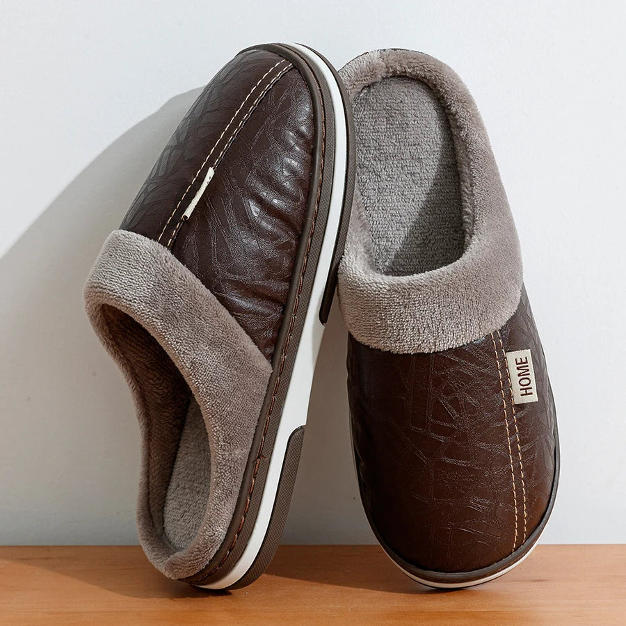 Herre Indendørs Sko Slip-On med Blødt Foder og Skridsikker Sål 8
