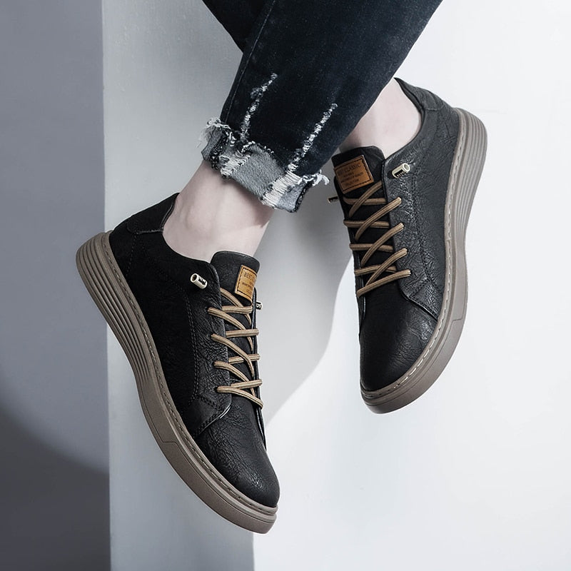 Herre Italienske Lædersko Dress Shoe Stil 2