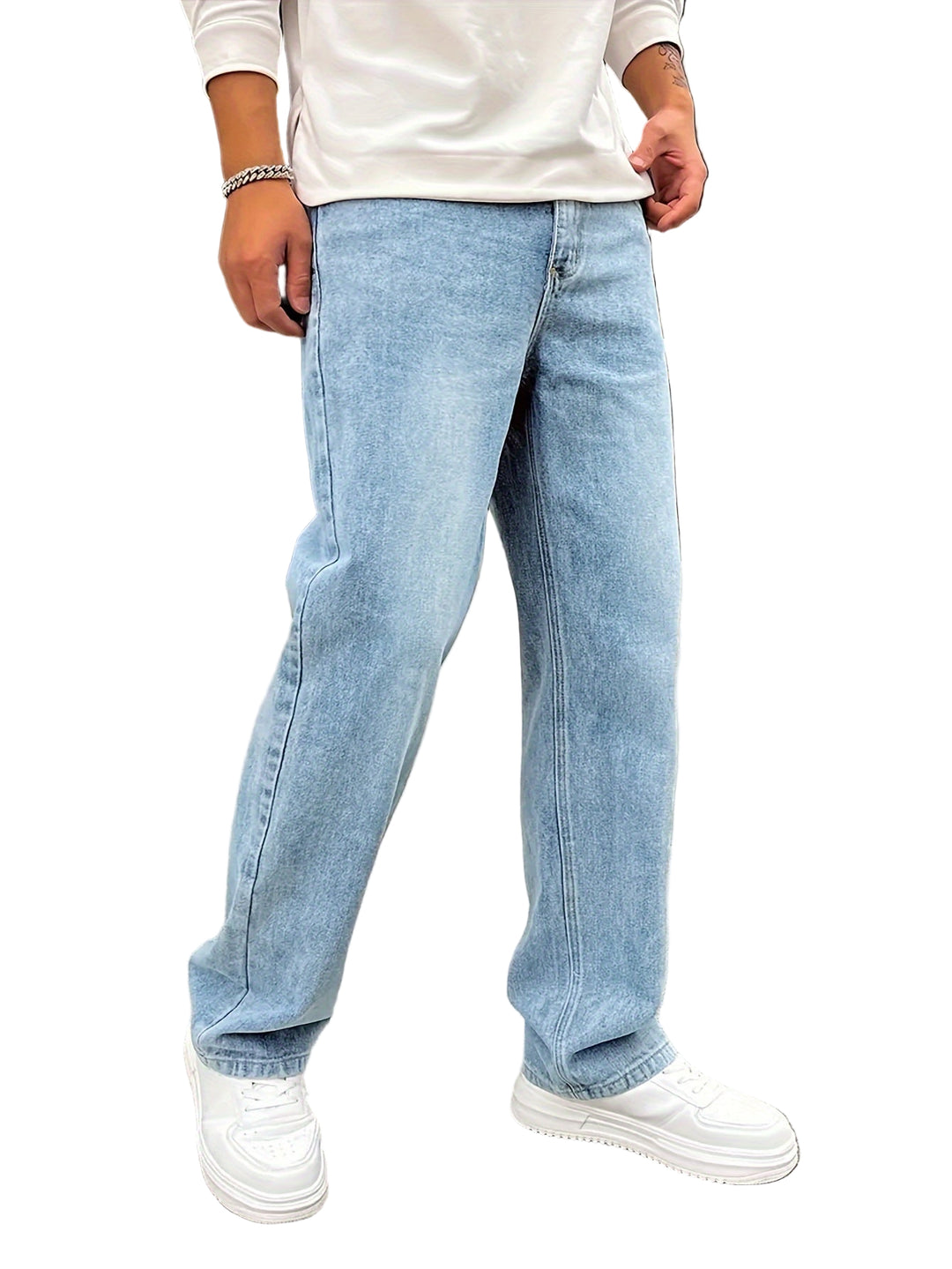 Herre Jeans Løs Pasform 0