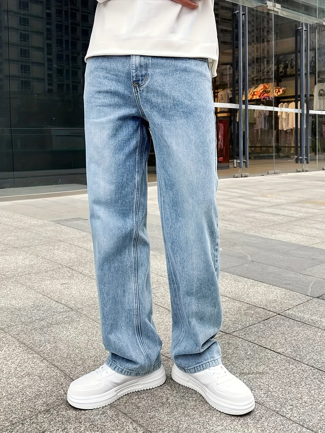Herre Jeans Løs Pasform 5