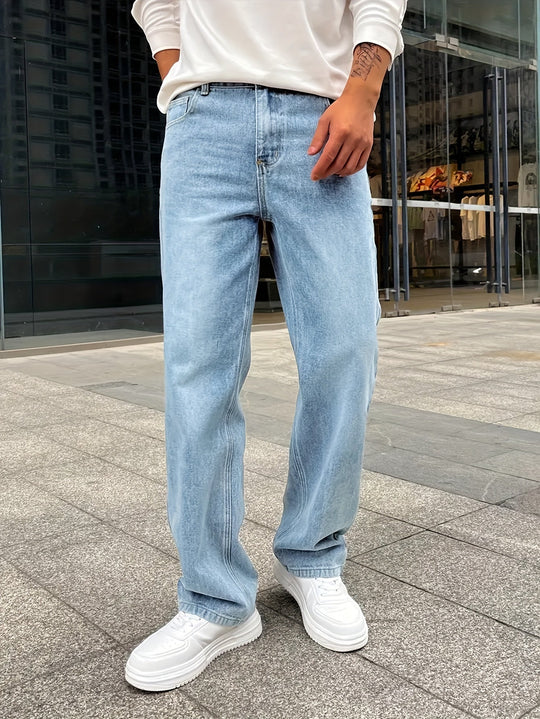 Herre Jeans Løs Pasform 6