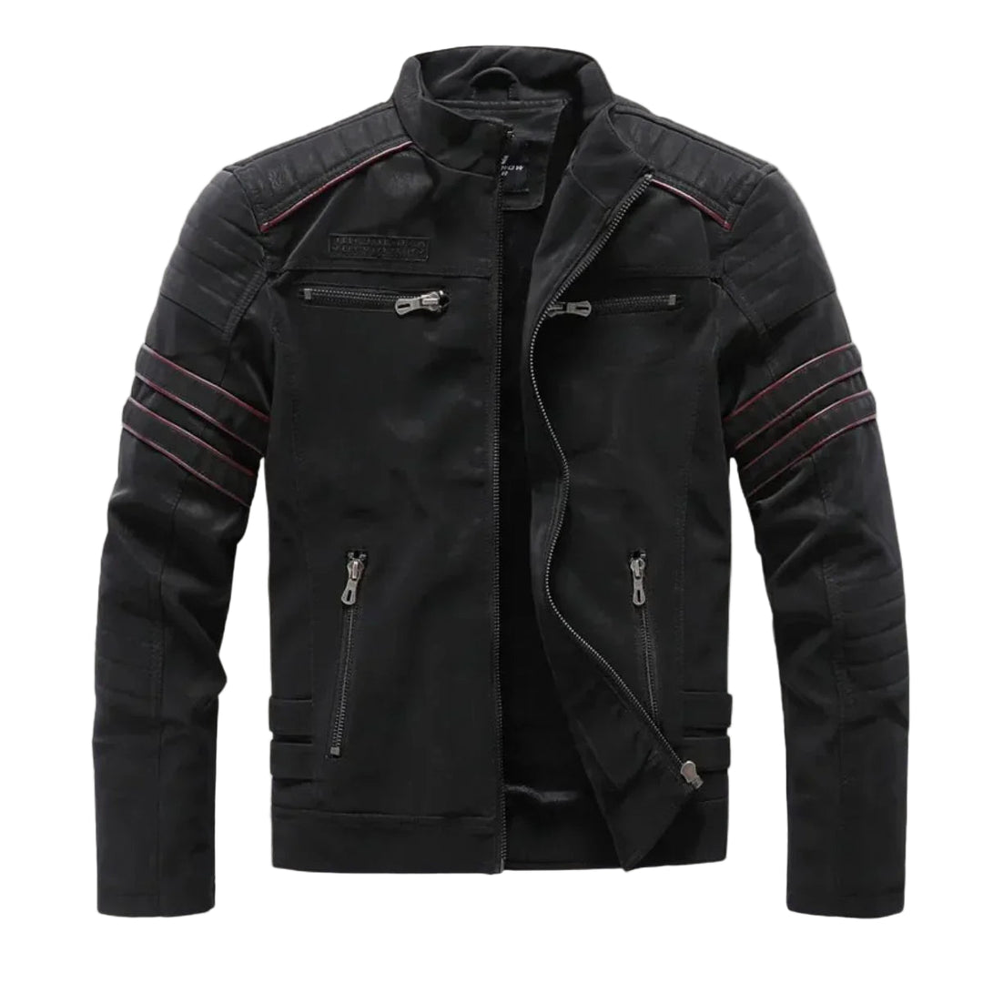 Herre Læderjakke Torino Vintage-Inspireret Regular Fit 0