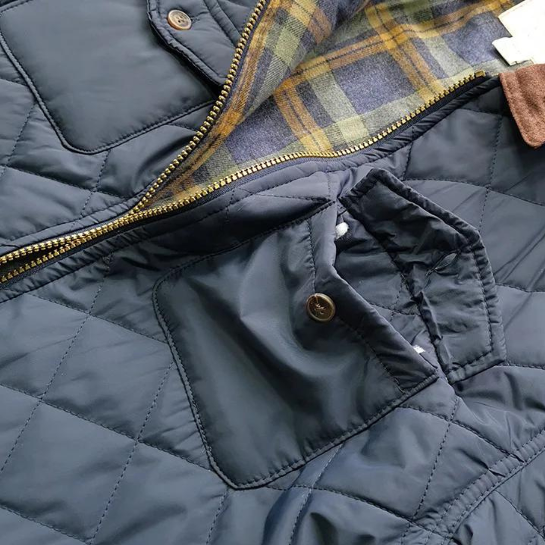 Herre Letvægts Quiltet Jakke Klassisk Stil 6