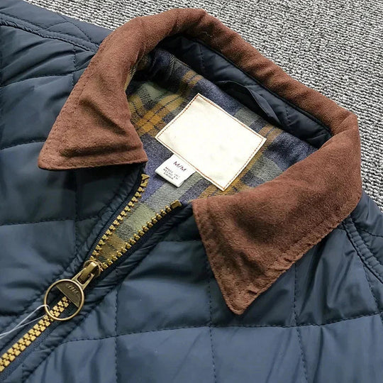 Herre Letvægts Quiltet Jakke Klassisk Stil 8