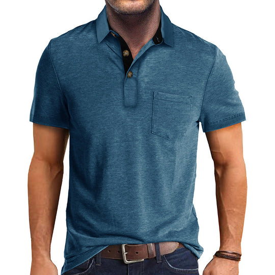 Herre Polohemd Klassisk Stil 4