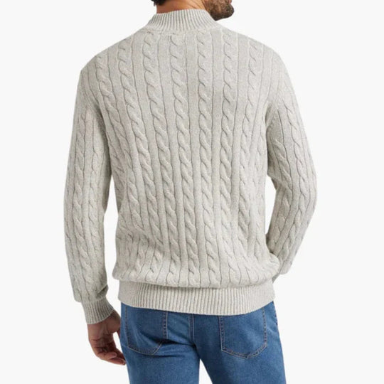 Herre Pullover med Halv Lynlås, Casual og Tidløs Stil 6