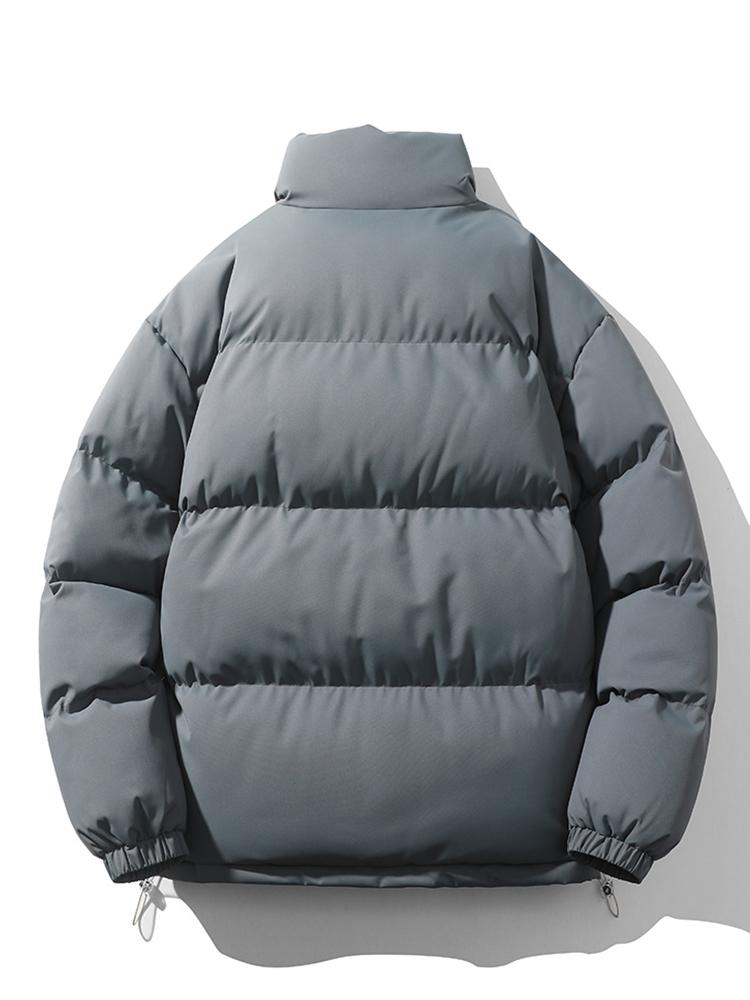Herre Quilted Jakke med Ståkrave og Lynlås 7