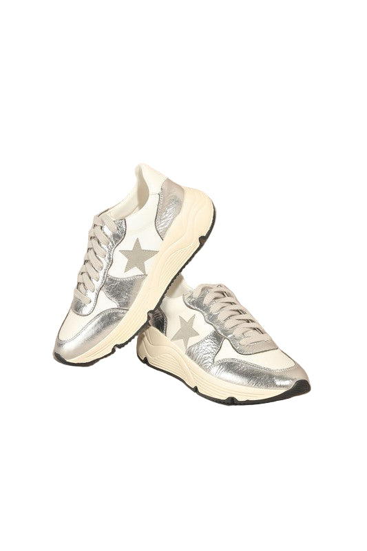 Herre Sneakers Casual Athletic Stil Sølv 0