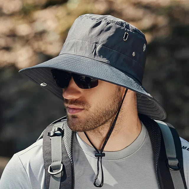 Herre Sommerhat med Bred Skygge 2