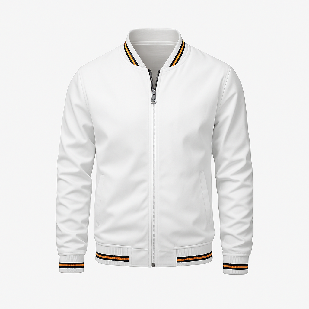 Herre Sommerjakke Sporty Stil Med Ribbet Krave 11