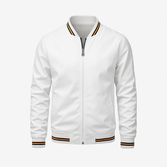 Herre Sommerjakke Sporty Stil Med Ribbet Krave 11