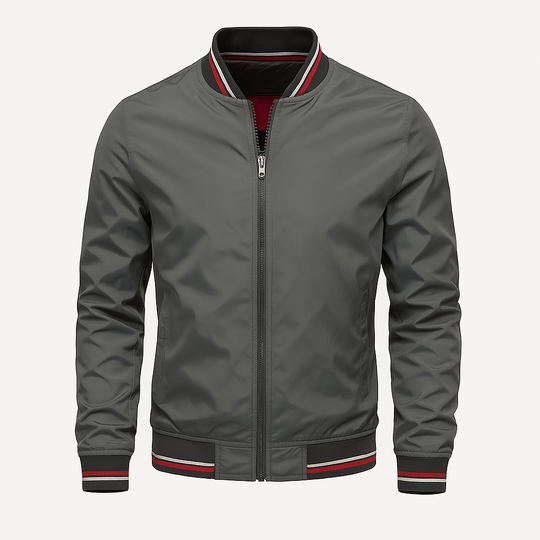 Herre Sommerjakke Sporty Stil Med Ribbet Krave 8