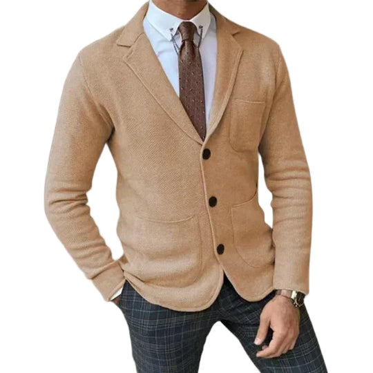Herre Strik Blazer Klassisk Stil 0
