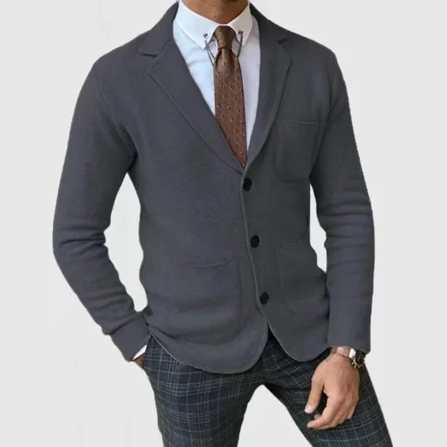 Herre Strik Blazer Klassisk Stil 2