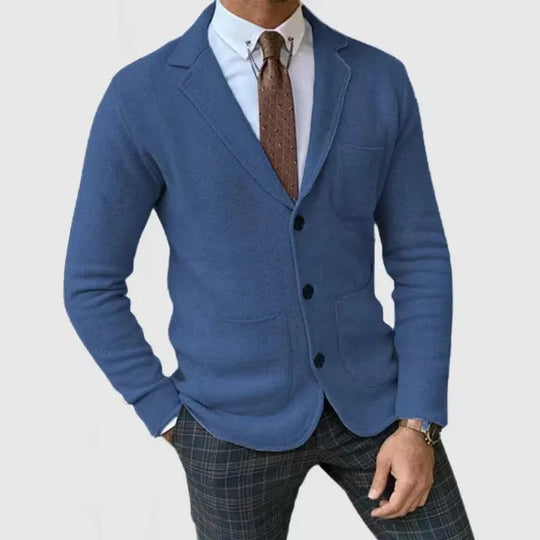 Herre Strik Blazer Klassisk Stil 3