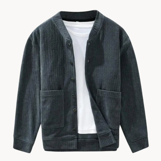 Herre Strikket Cardigan med Unik Struktur 1