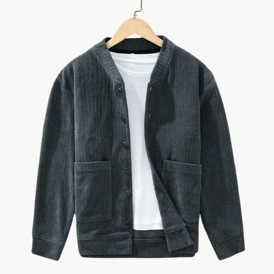 Herre Strikket Cardigan med Unik Struktur 2