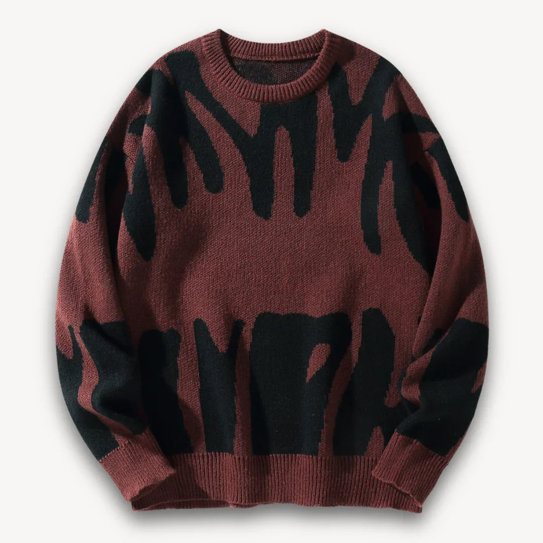 Herre Striktrøje Grafisk Crewneck 3