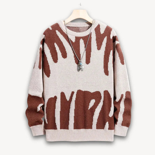Herre Striktrøje Grafisk Crewneck 5